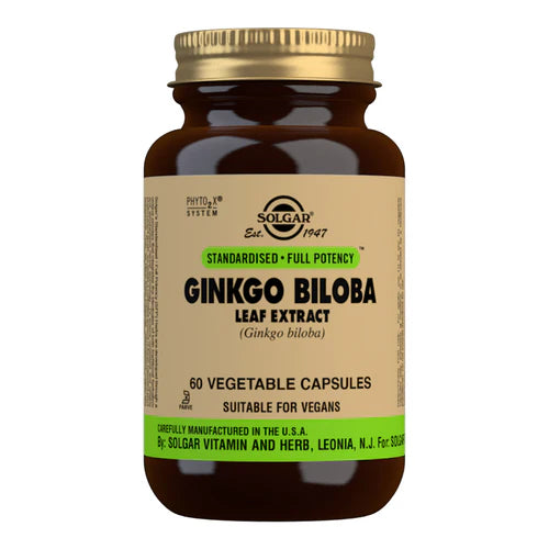 Solgar Ginkgo Biloba Leaf Extract Vegetable Capsules 60
