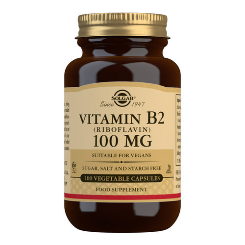 Solgar Vitamin B2 (Riboflavin) 100mg Vegetable Capsules 100