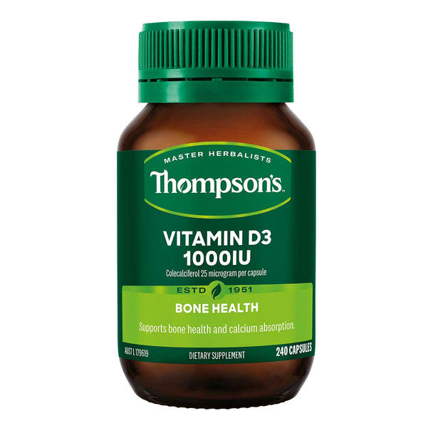 Thompsons Vitamin D3 1000 IU Capsules 240