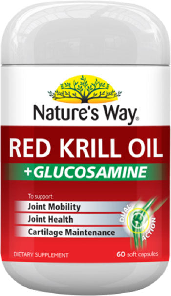 Nature's Way Red Krill + Glucosamine Capsules 60