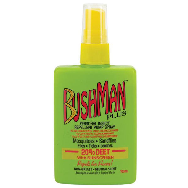 Bushman Plus Pump Spray 20% Deet with Sunscreen 100ml