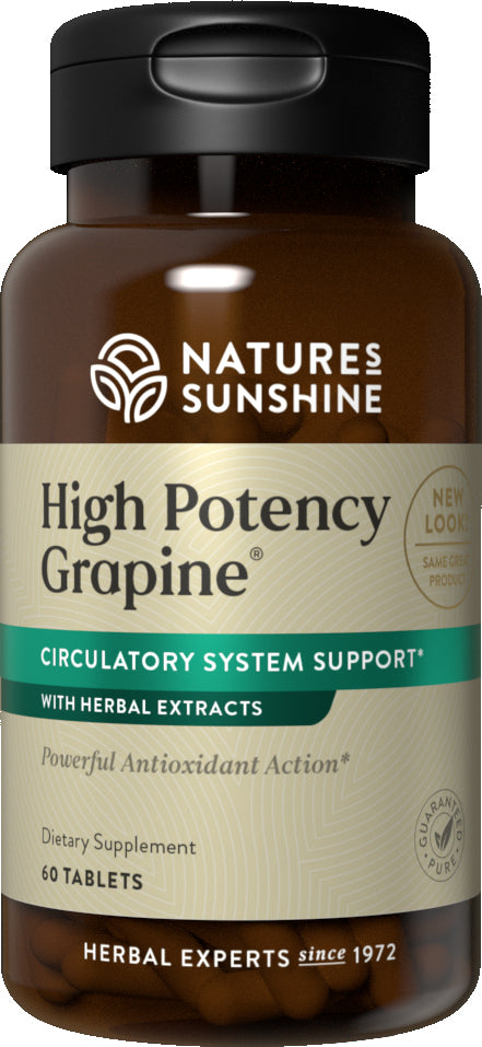 Natures Sunshine High Potency Grapine Tablets 60