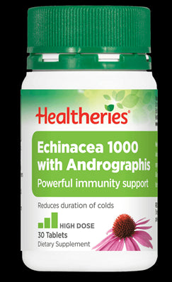 Healtheries Echinacea 1000 with Andrographis Tablets, 30 tablets