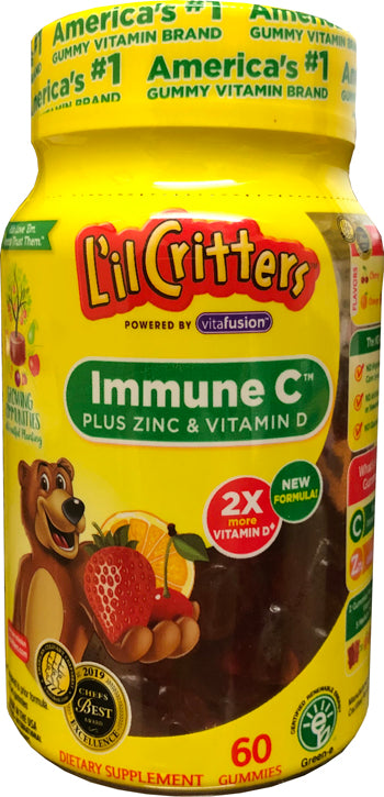 L'il Critters Immune C plus Zinc & Vitamin D, 60 Gummy Bears