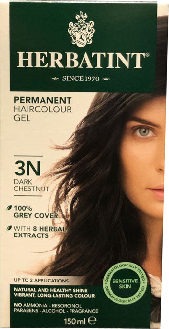 Herbatint Permanent Herbal Haircolour Gel - Dark Chestnut 3N