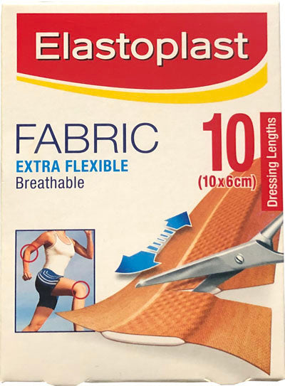 Elastoplast Fabric Dressing Lengths 10x6cm Strips 10