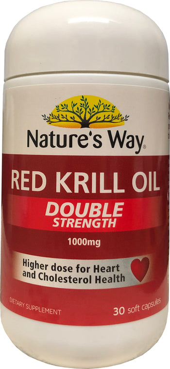 Nature's Way Red Krill Oil 1000mg Capsules 30