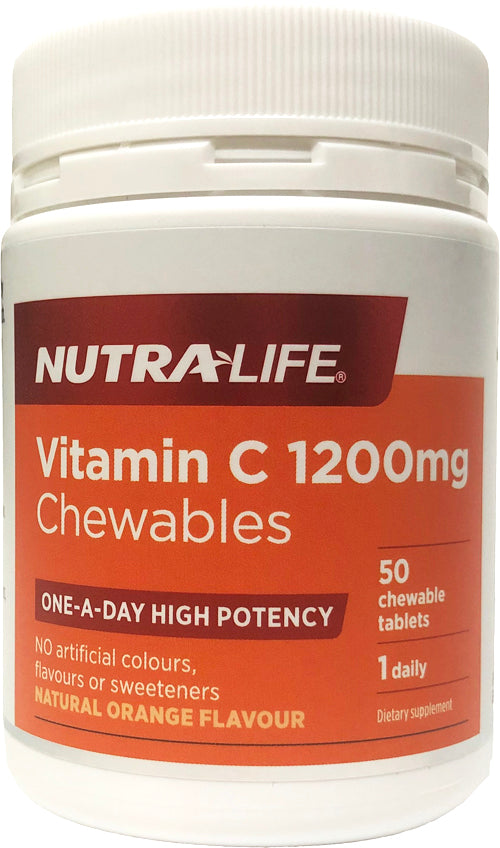 Nutralife Vitamin C 1200mg Chewables 50 tablets