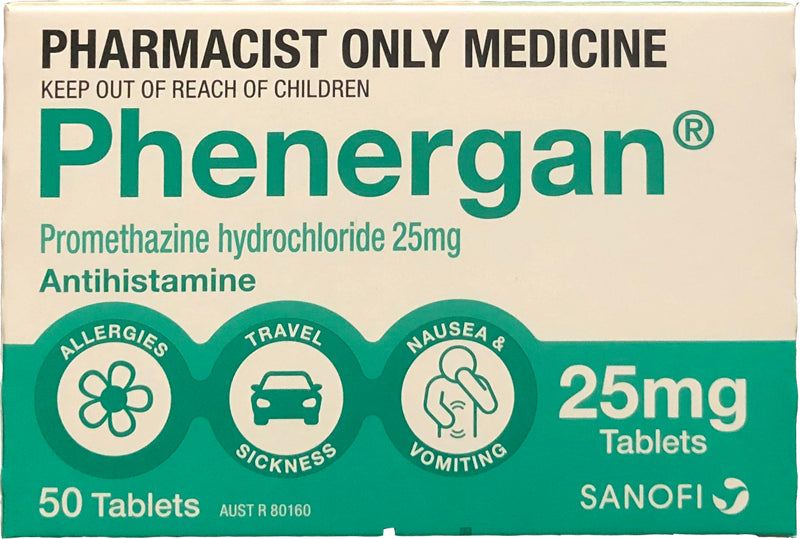 Phenergan 25mg Tablets 50(restricted to 1 pack only)