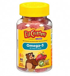 L'il Critters Omega-3 DHA, 60 Gummy Fish