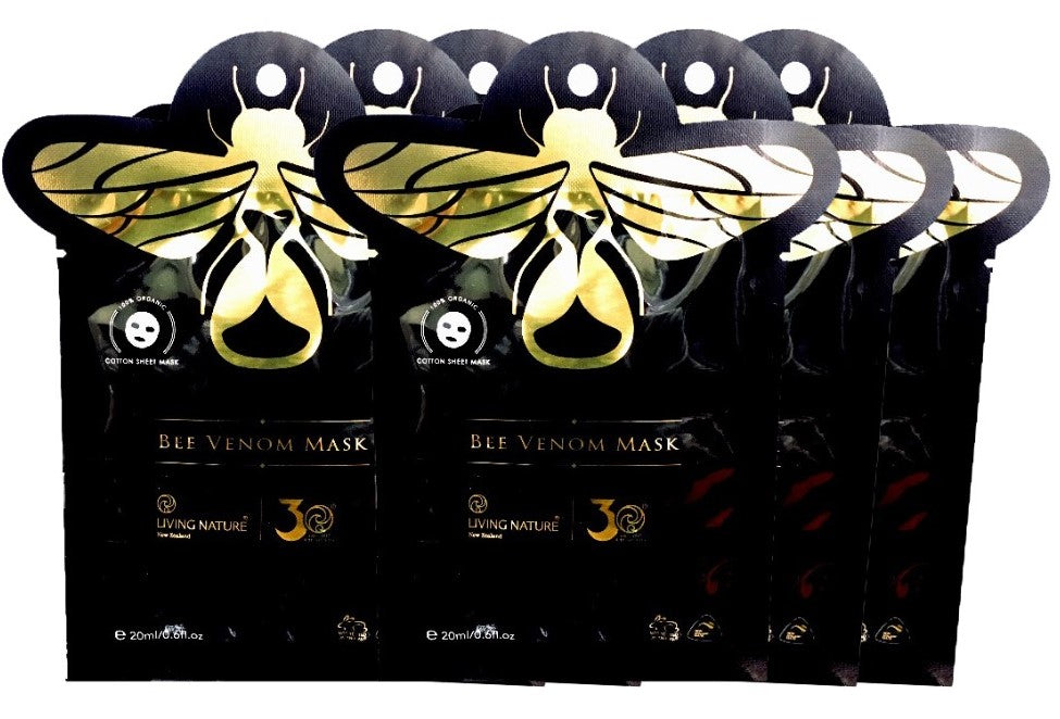 Living Nature Bee Venom Mask Box, 6 sachets