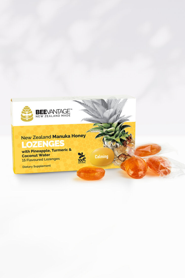Beevantage Manuka Honey Lozenges with Pineapple, Turmeric and Coconut Water 15s