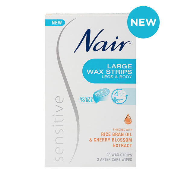Nair Sensitive Large Wax Strips (Legs & Body) 20s