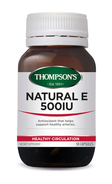 Thompsons Natural Vitamin E 500IU Capsules 50