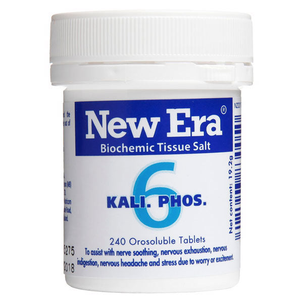 New Era Kali Phos. Cell Salts (6). 240 Tablets