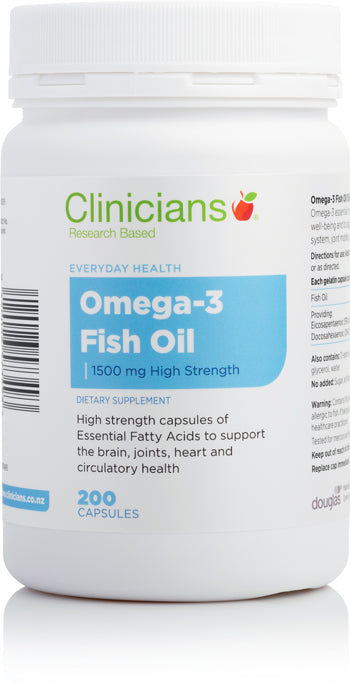 Clinicians Omega 3 Fish Oil 1500mg Capsules 200