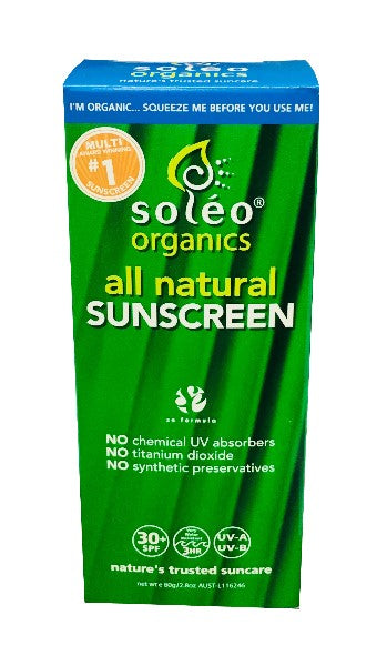 Soleo Organics All Natural Sunscreen, 80 g