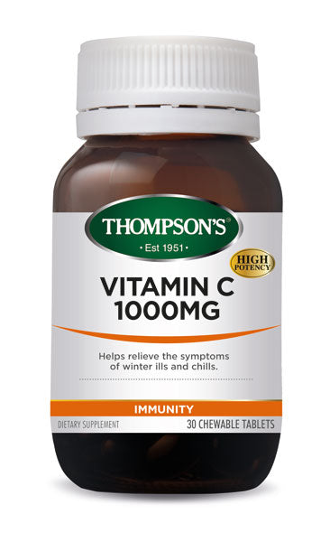 Thompsons Vitamin C 1000mg Chewable Tablets 30
