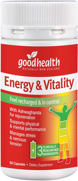 Good Health Energy & Vitality Support Capsules 60 (Was Stress and Vitality Support)