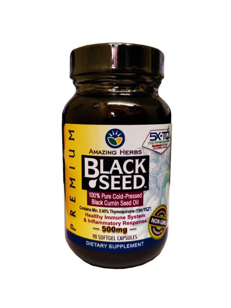 Amazing Herbs Black Seed Oil 500mg 90 Capsules