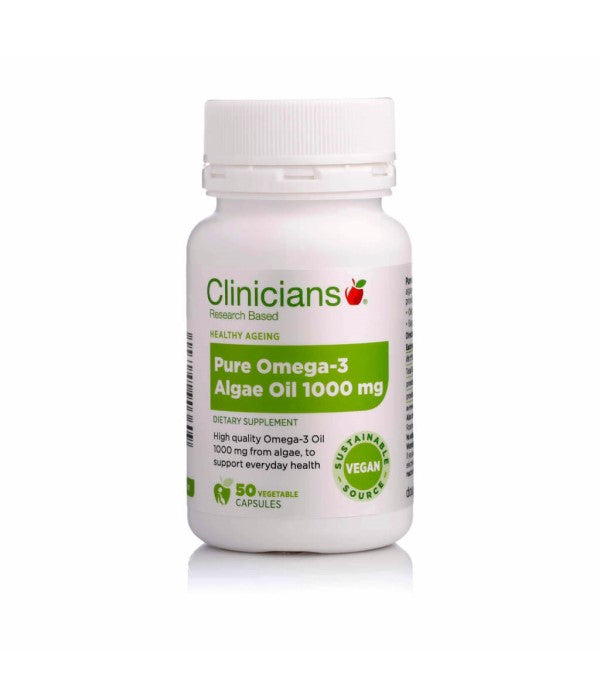 Clinicians Pure Omega-3 Algae Oil 1000mg 50 Capsules