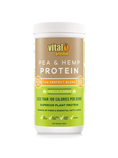 Vitalprotein Pea & Hemp Protein Vanilla 500g