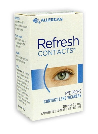 Refresh Contacts Eyedrops for Contact Lens Wearers 15ml