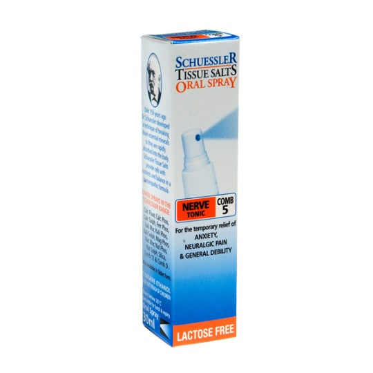 Schuessler Tissue Salt Comb 5 Nerve Tonic Spray 30ml
