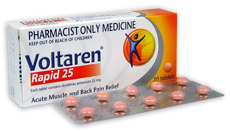 Voltaren Rapid 25mg Tablets 20 (Quantity restriction 1 pack only)
