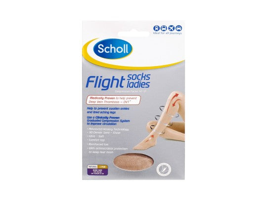 Scholl Flight Socks Ladies - Natural W8-10