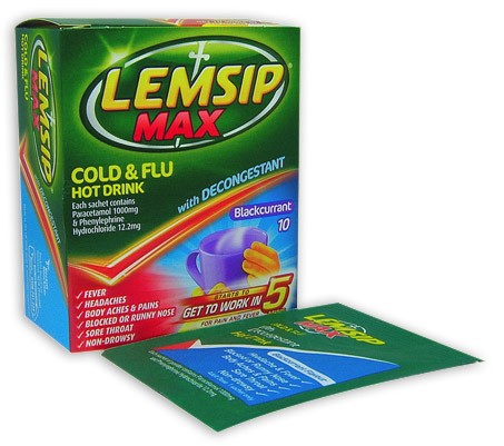 Lemsip Max Cold & Flu Hot Drink Sachets 10