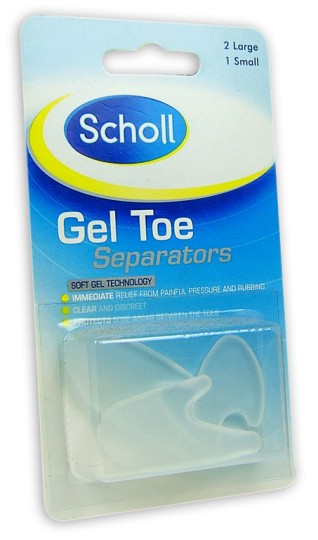 Scholl Gel Toe Separators - 2 Large/1 Small