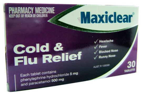 Maxiclear Cold + Flu Relief Tablets 30