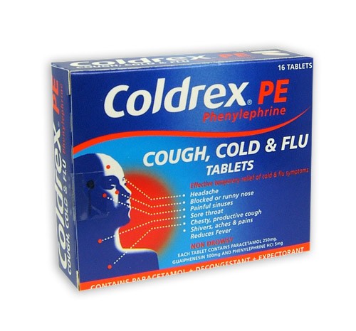 Coldrex PE Cough, Cold & Flu Tablets 16