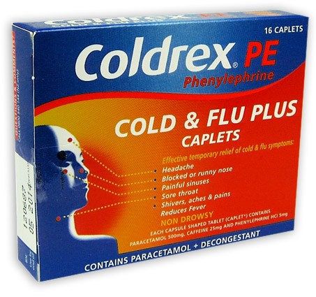 Coldrex PE Cold + Flu Plus Caplets 16