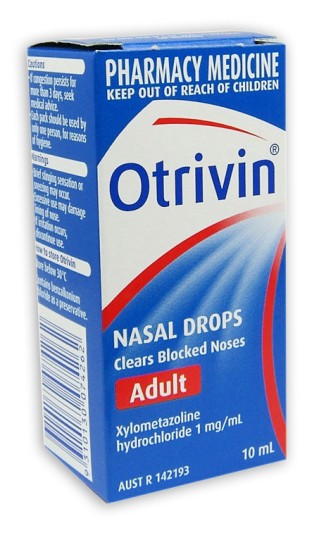Otrivin Nasal Drops (Adult) 10ml (limit 3 bottles per order)