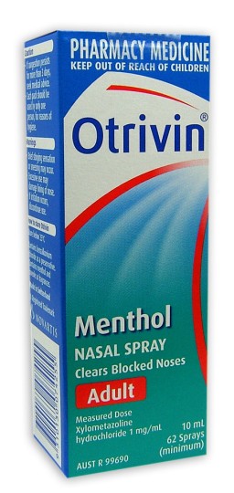 Otrivin Nasal Spray Menthol 10ml (Limit 3 bottles per order)
