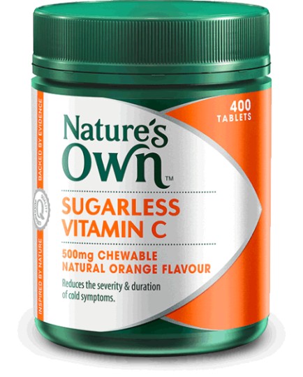 Natures Own Sugarless Vitamin C Chewable 500mg Tablets 400