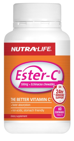 Nutralife Echinacea and Ester C Chewables 500mg Tablets 60
