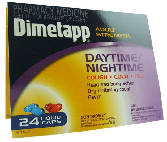 Dimetapp Daytime/Nightime Liquicaps 24