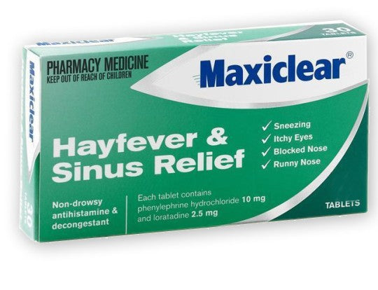 Maxiclear Hayfever & Sinus Relief Tablets 10