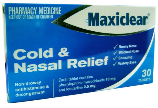 Maxiclear Cold + Nasal Relief Tablets 30