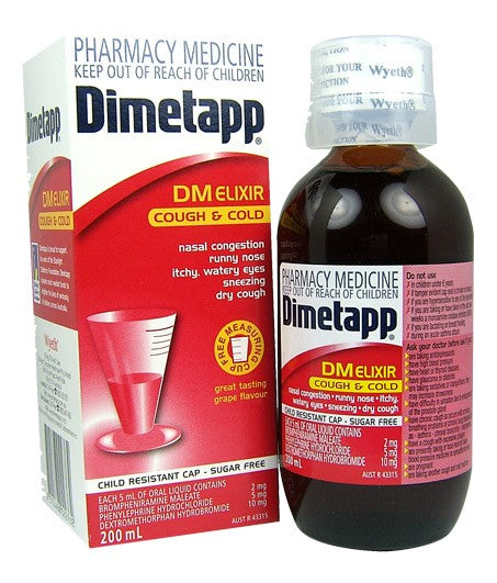 Dimetapp DM Cough And Cold Elixir 200ml