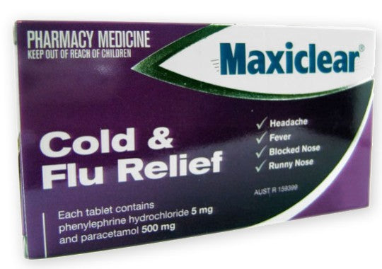 Maxiclear Cold + Flu Relief Tablets 60