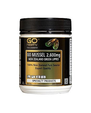 Go New Zealand Green Lipped Mussel 2600mg Capsules 300