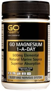 Go Magnesium 1-a-day 500mg vegecaps 120