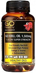 Go Krill Oil 1500mg 1-a-Day Super Strength Capsules 60