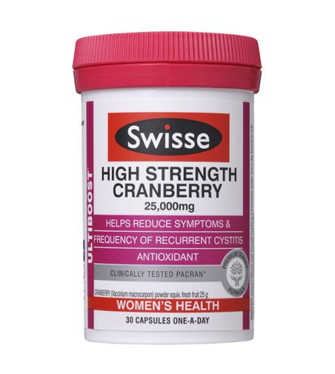 Swisse Ultiboost High Strength Cranberry 25,000mg Capsules 30