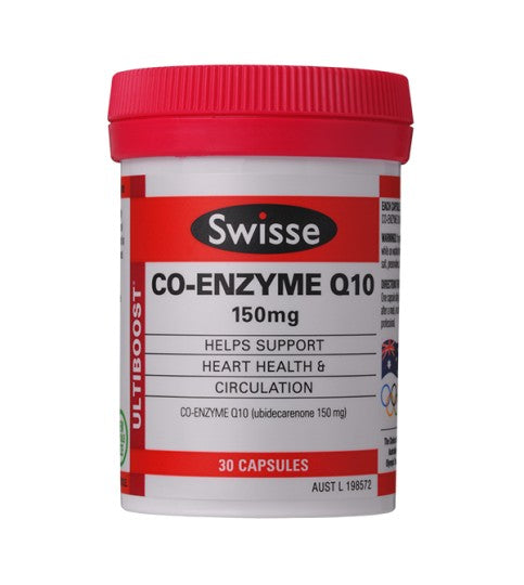 Swisse Ultiboost Co-Enzyme Q10 150mg Capsules 30