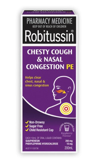 Robitussin Chesty Cough & Nasal Congestion PE 200ml